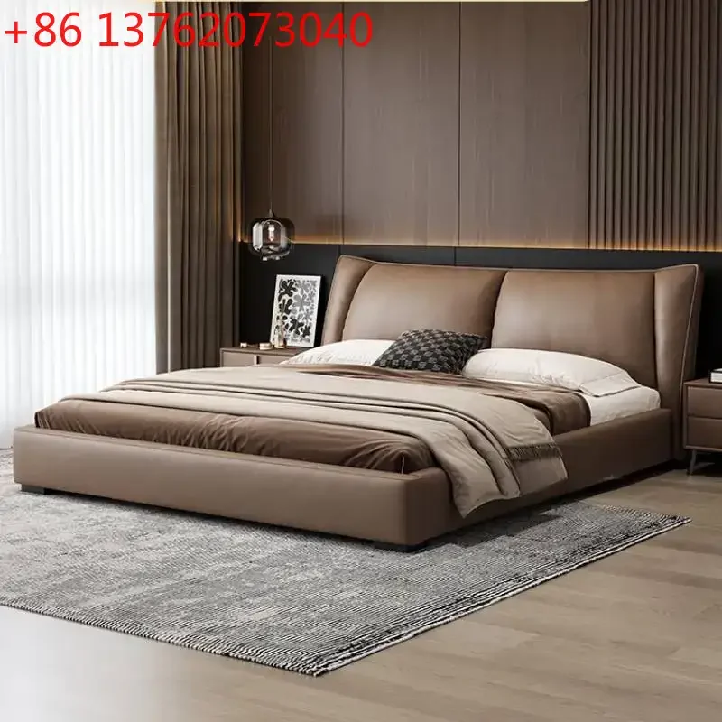 Cama Queen Nórdica Elegante de Perfil Baixo, Base de Cama Moderna de Luxo Exclusiva para Quarto, Conjuntos King, Cama Box Casal, Móveis para Casa