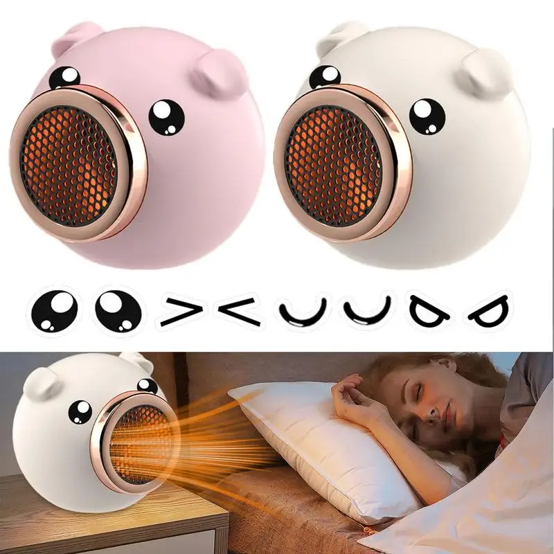 Small Electric Heater Indoor Cartoon Animal Space Heater Fast Heating Desk Heater For Living Room Study Room Work Area Dormitory