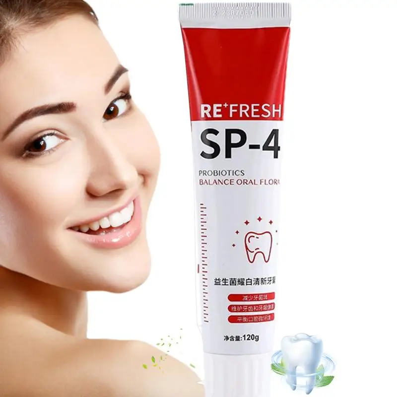 

Probiotic Toothpaste SP-4 Whitening Tooth Remove Plaque Stains Teeth Whitener Oral Hygiene Clean Fresh Breath Denta 120g