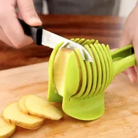 2024 Tomato Slicer Vegetable Cutter Round Lemon Egg Slicing Tool Multipurpose Fruit Tong Onion Holder Upgrade Handheld Slicer
