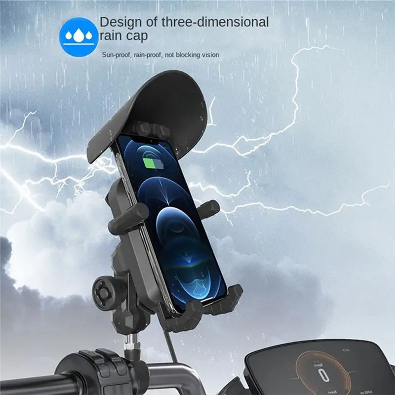 

Новый мотоциклетный держатель для телефона, беспроводное зарядное устройство 15 Вт, USB QC3.0, быстрая зарядка, велосипедный держатель для смартфона 360 ° Держатель для телефона