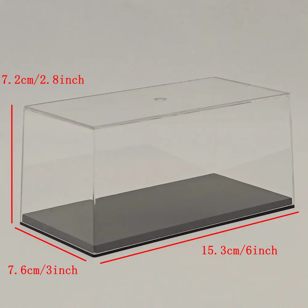 15.3cm Acrylic Boxes Display Case Stand Box Storing Transparent DustProof for IXO 1:72,1:43 Scale Toys Car Models 6\'\'