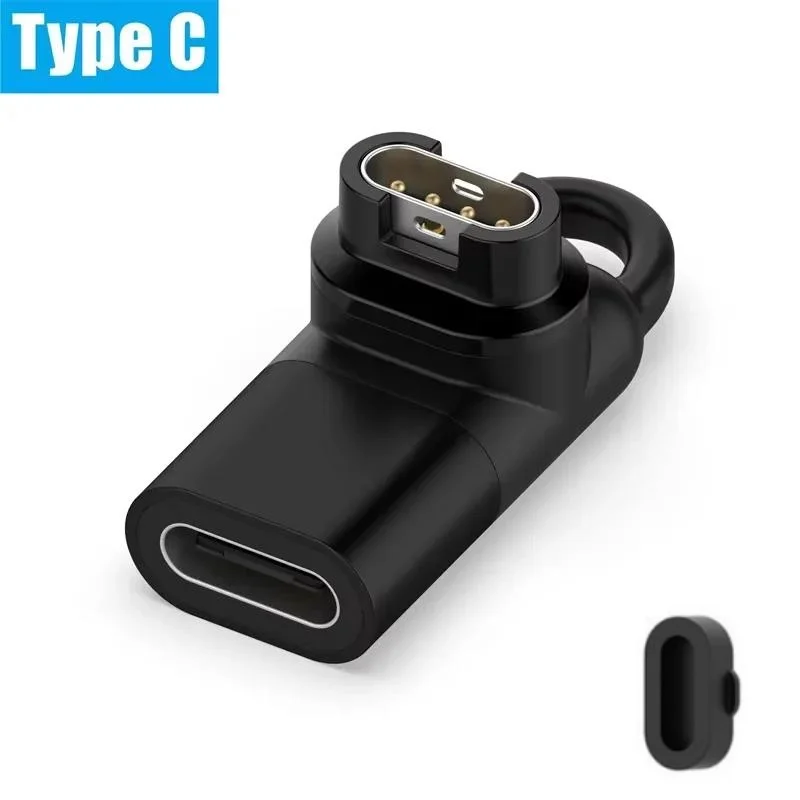 Tappo antipolvere + caricabatterie da USB a 4 pin tipo C/Micro/IOS per convertitore di ricarica per orologio Garmin Fenix 8/7/6/5/7X/6X/5X/ Venu 2 plus