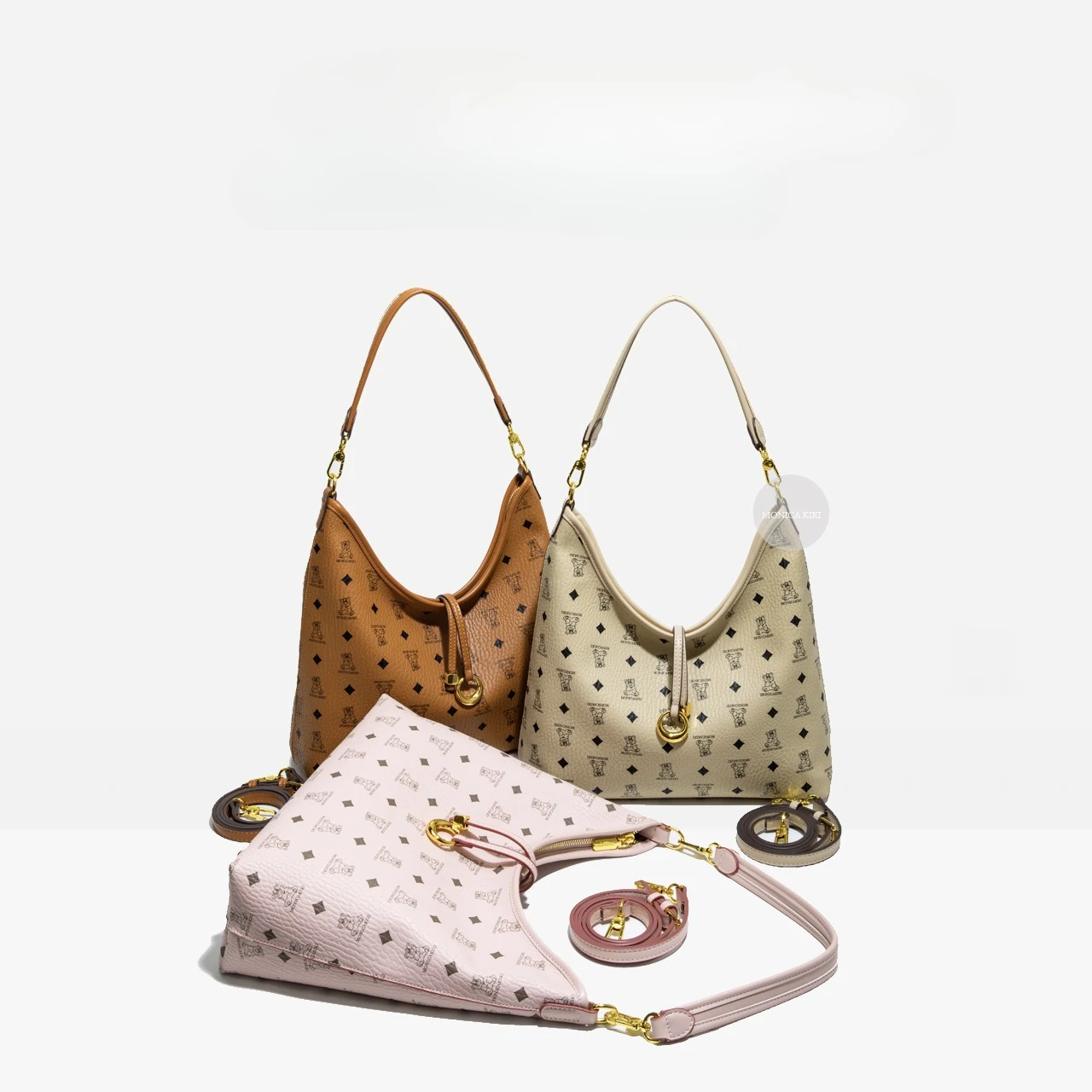 

2025 Cute Bear Print Travel Tote Bag, Women's Spacious Carry On Shoulder Purse, Day to Night Crossbody Casual Sling Bag Leather