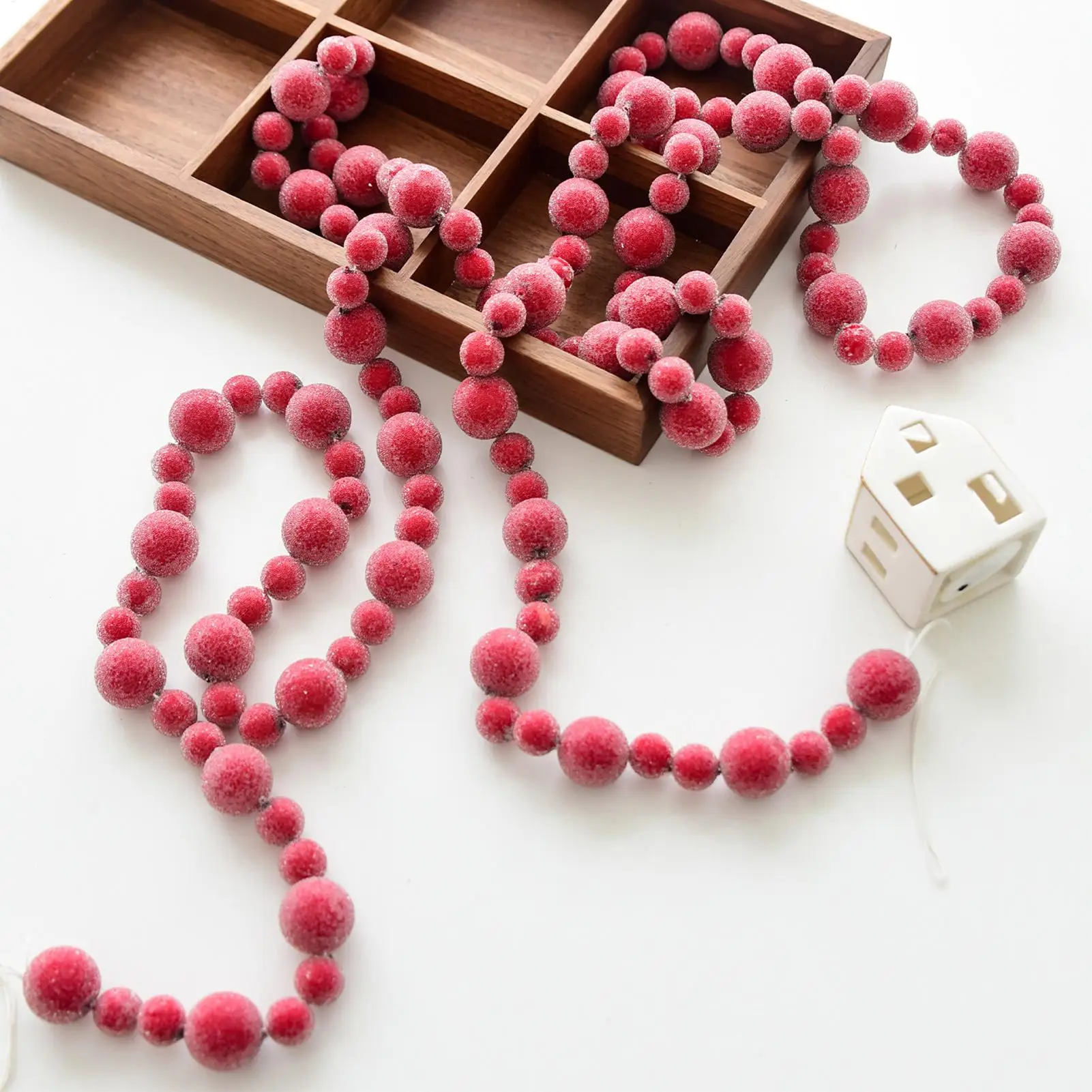 

Ягодная гирлянда 108,27 дюймов, реалистичная искусственная гирлянда, Рождественский венок, декор для уличной кухни, мантия, дома, зимы