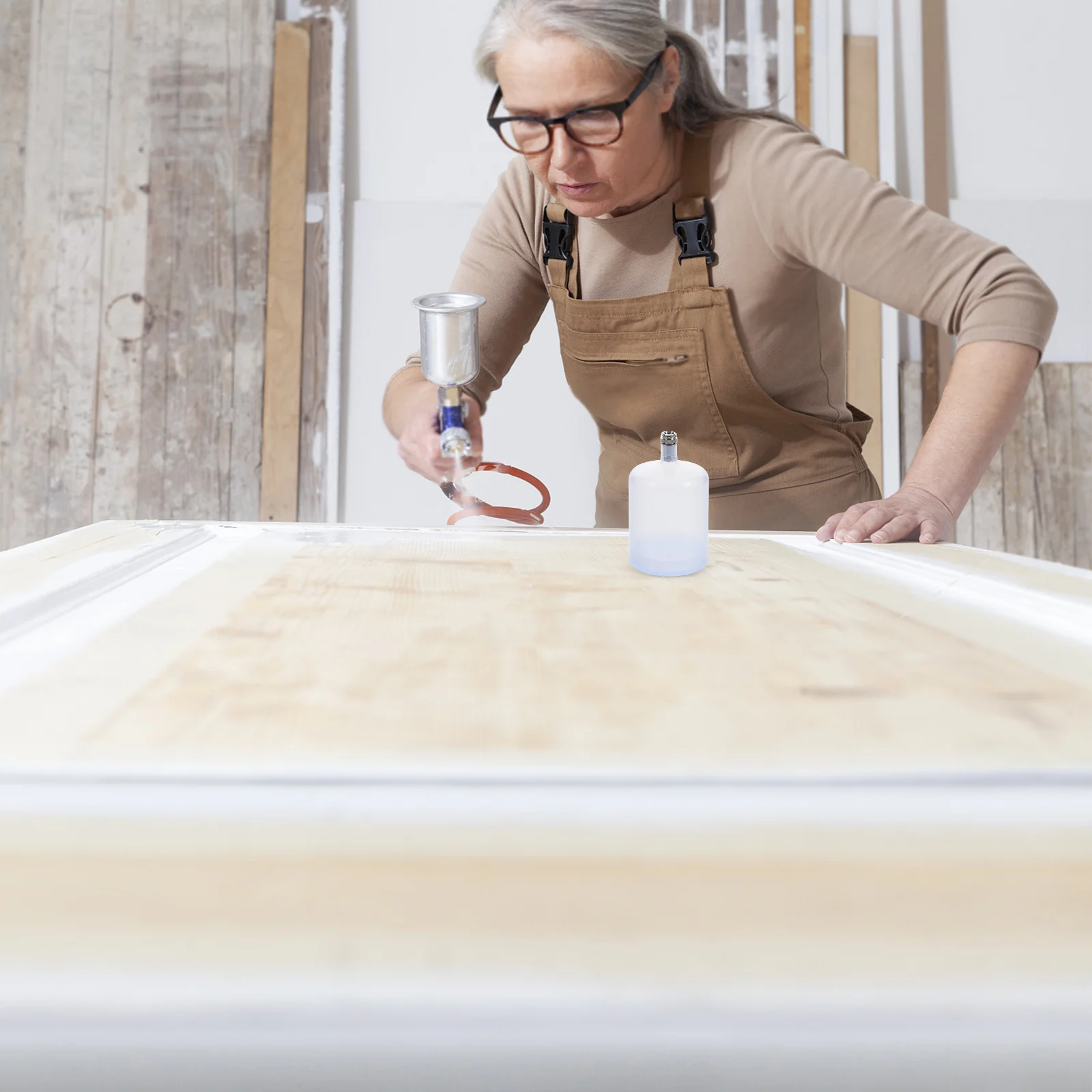 البخاخة كوب الطلاء 75 مللي حاوية بلاستيكية قابلة للاستبدال للرسم خلط الألوان إعادة الملء رذاذ وعاء البخاخة زجاجات وعاء #4