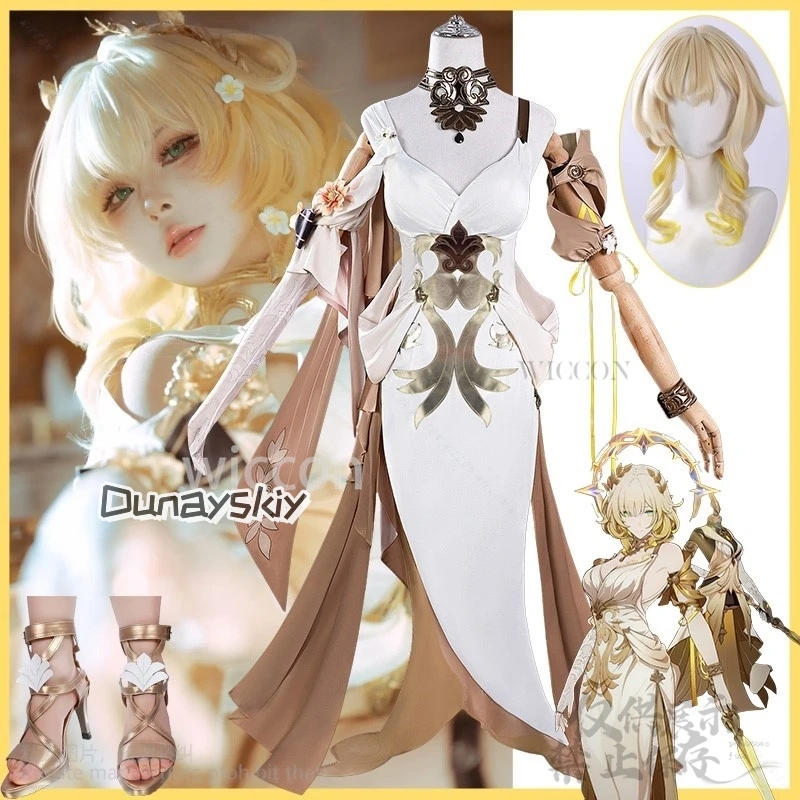

Anime Game Honkai Star Rail Cosplay Aglaea Costume Long Dress Lolita Wigs Shoes For Halloween Christmas Girls Woman Customized