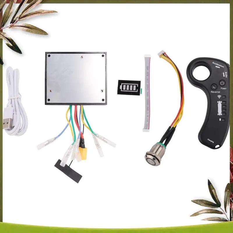 Conjunto de controlador de skate elétrico com motor duplo, sem escova, 36v, longboard drive, esc, substituto, scooter, placa principal, acessórios