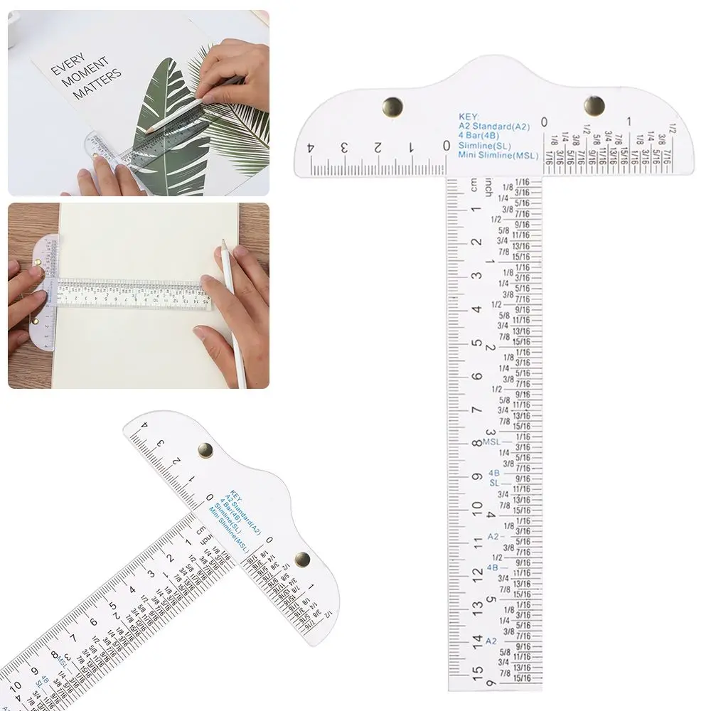 And Metric Measurements Handtool Easy Reference While Crafting Acrylic Inch Metric T-Square Graduated T-Ruler T-Square Ruler 6