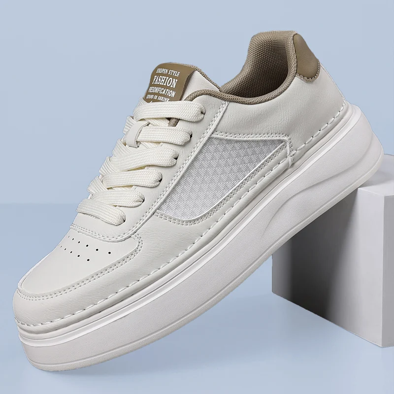 Simple and stylish solid color men's shoes, breathable and comfortable, Hong Kong style classic low-top casual sneakers