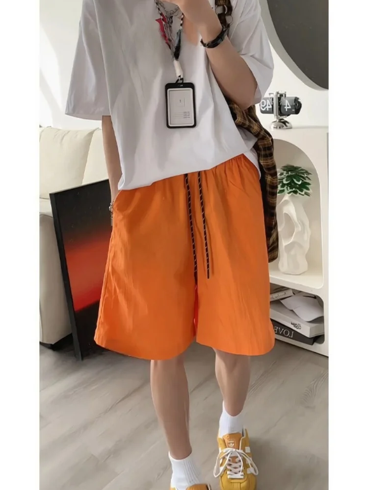 

Мужские летние тонкие шорты из ледяного шелка Dopne Qui Dry для активного отдыха, пляжа, баскетбола и спорта, молодежные повседневные брюки