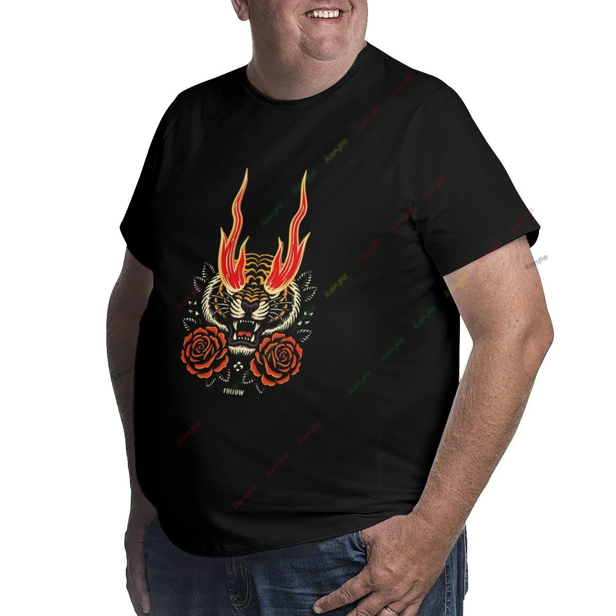 6xl Black Men's Plus Size T Shirts Oversize Cotton Graphic T-shirts Man Big and Tall 1XL-6XL Top Tees Loose Large Clothes