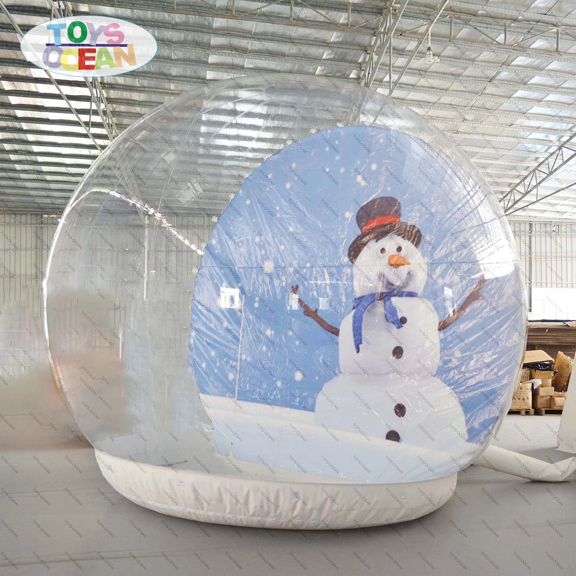 

Customized Life Size Advertising Bounce House Photo Booth Snow Globe Commercial Grade Inflatable Snowball