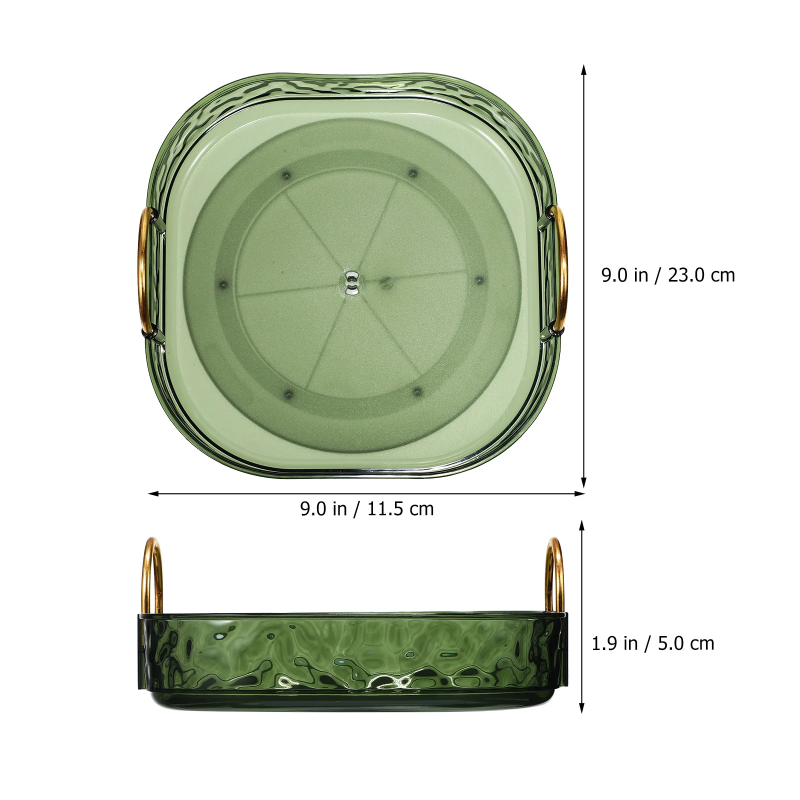

Rotating Makeup Tray 1 Layer Emerald Green Storage Organizer 360 Degree Rotation for Vanity Desk Perfume Skincare HOLDER