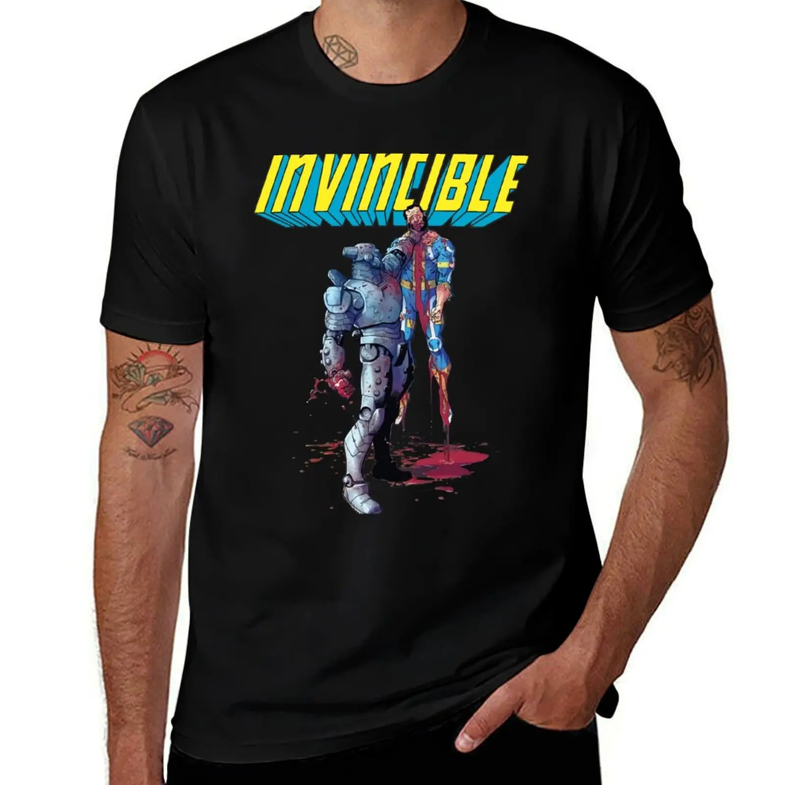 

Robot Vs Immortal T-Shirt man t shirts cotton t shirts for man graphic tees T-Shirt