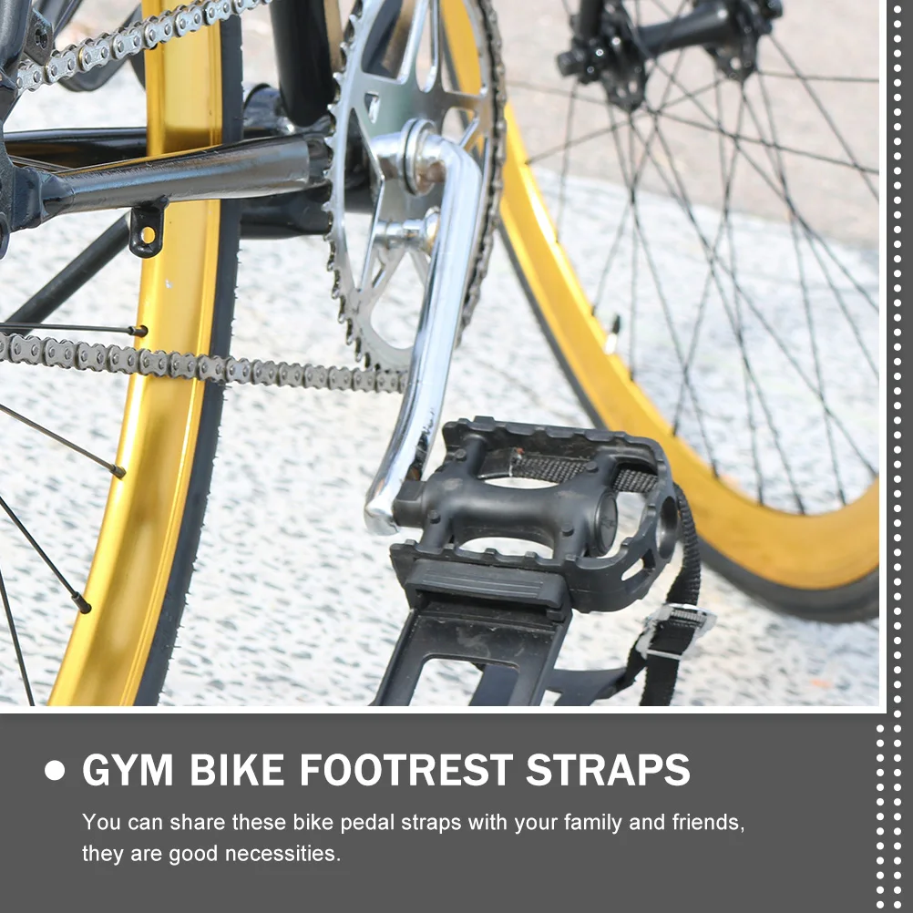

8 Pcs Foot Pedal Strap Pedals for Exercise Bikes Riding Replacement Black Child