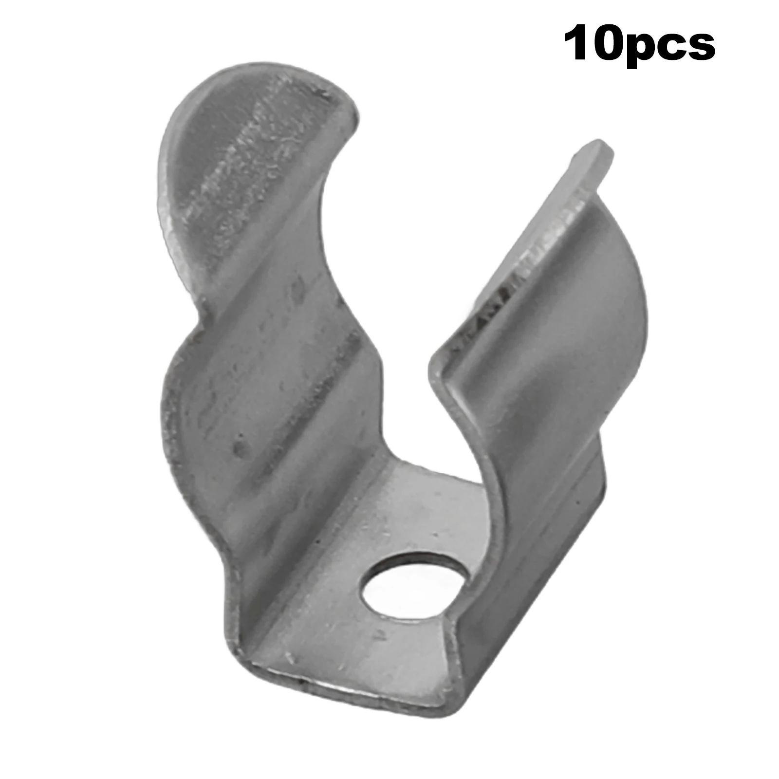 CLIPS Tool Holder 10pcs 6-28mm Manganese Steel OPEN TYPE Silver Courtyards Professional Portable Practical Accessories