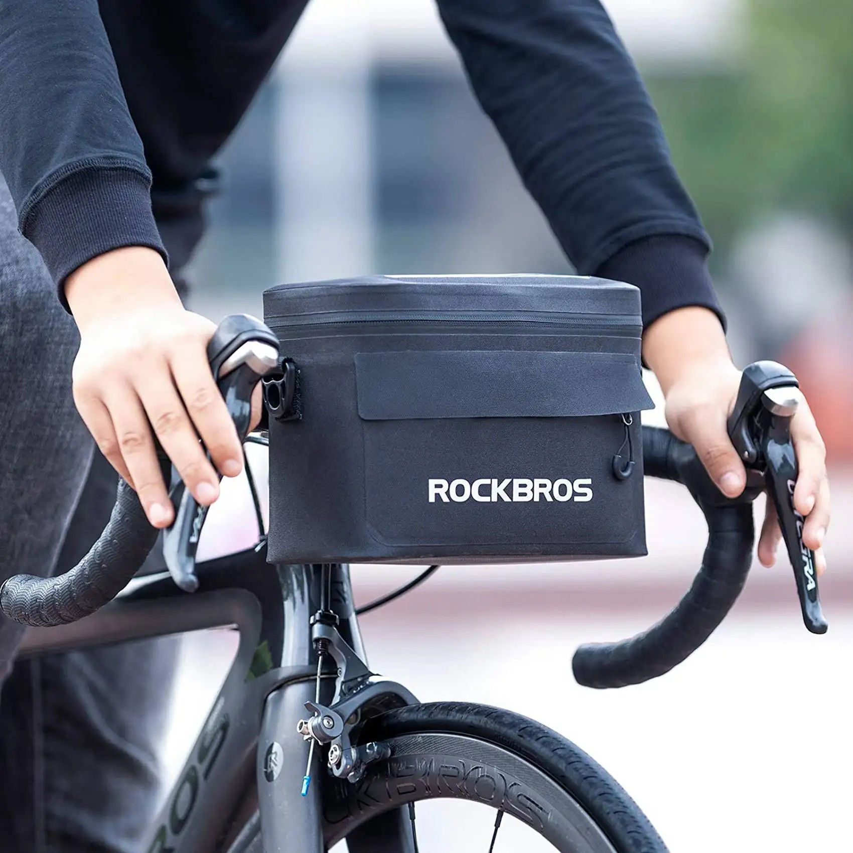 

Highly Recommended.ROCKBROS Bike Handlebar Bag Waterproof for Road Mountain Bike
