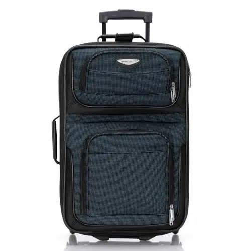 

Travel Select Amsterdam Softside Expandable Luggage with Rolling Wheels, Navy, 21-Inch Carry-on