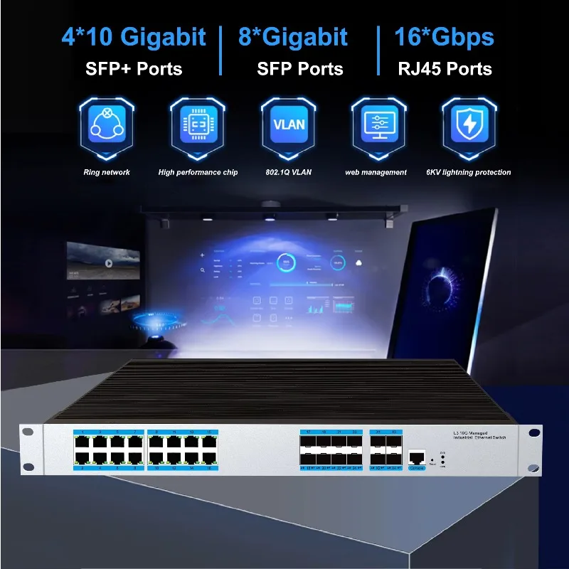Switch Ethernet Industrial Adm - Sfp+ 10G Managed Switch 8 Port reseña y precio