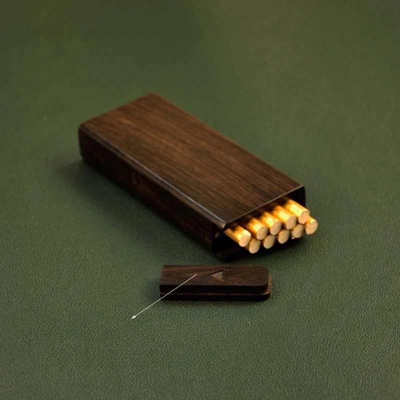 

Ультратонкая коробка для курения из цельного дерева с выдвижной крышкой, подарок для парня, отца, на праздник, с гладкой поверхностью, одинарная упаковка