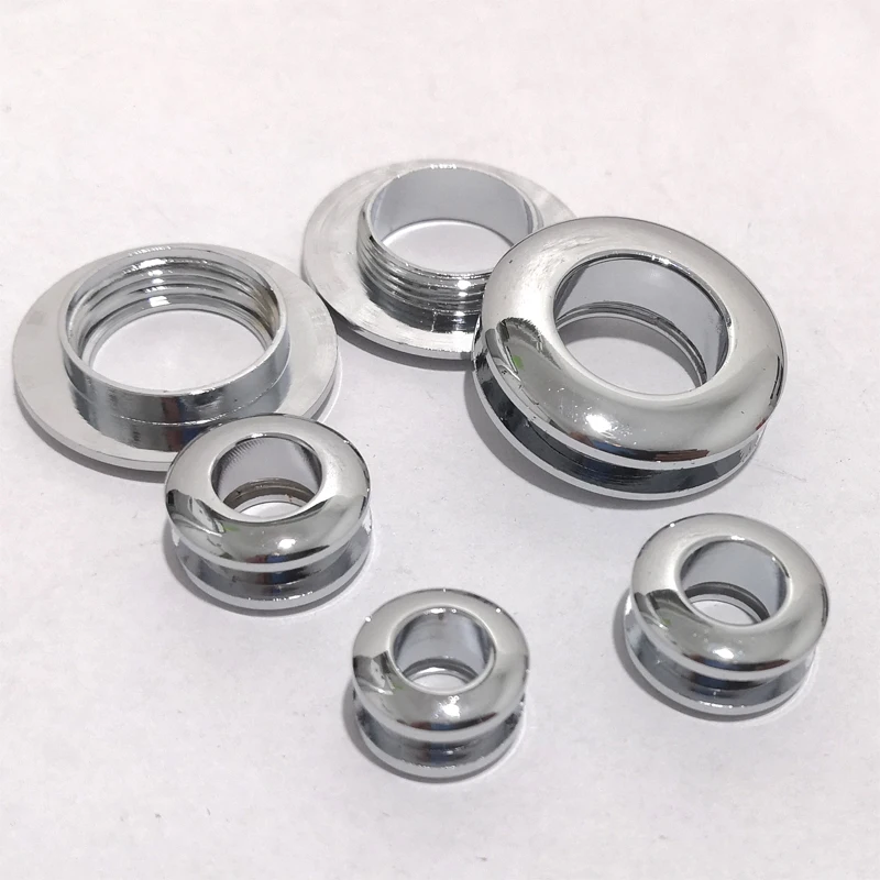 16*9mm 10PCS Chrome Plated Brass Gas Hole Grommet Screw Threaded Connection Eyelet Bag Belt Part Leather Craft Handmade Buckle