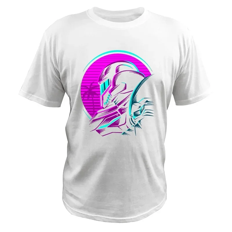 The  T Shirt Samus Aran 2024 Tshirt Men Cotton Digital Print High Quality Comfortable Video Game Tee Tops Streetwear