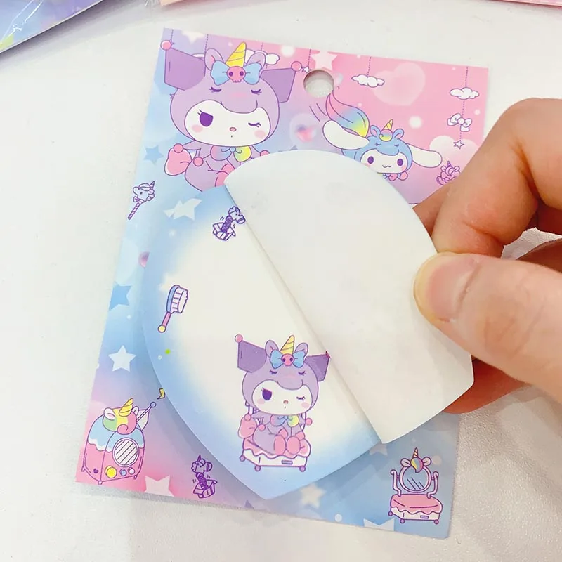 20pcs/lot Sanrio Melody Kuromi Memo Pad Cinnamoroll Sticky Notes Stationery Label Notepad Planner Sticker Post School Supply