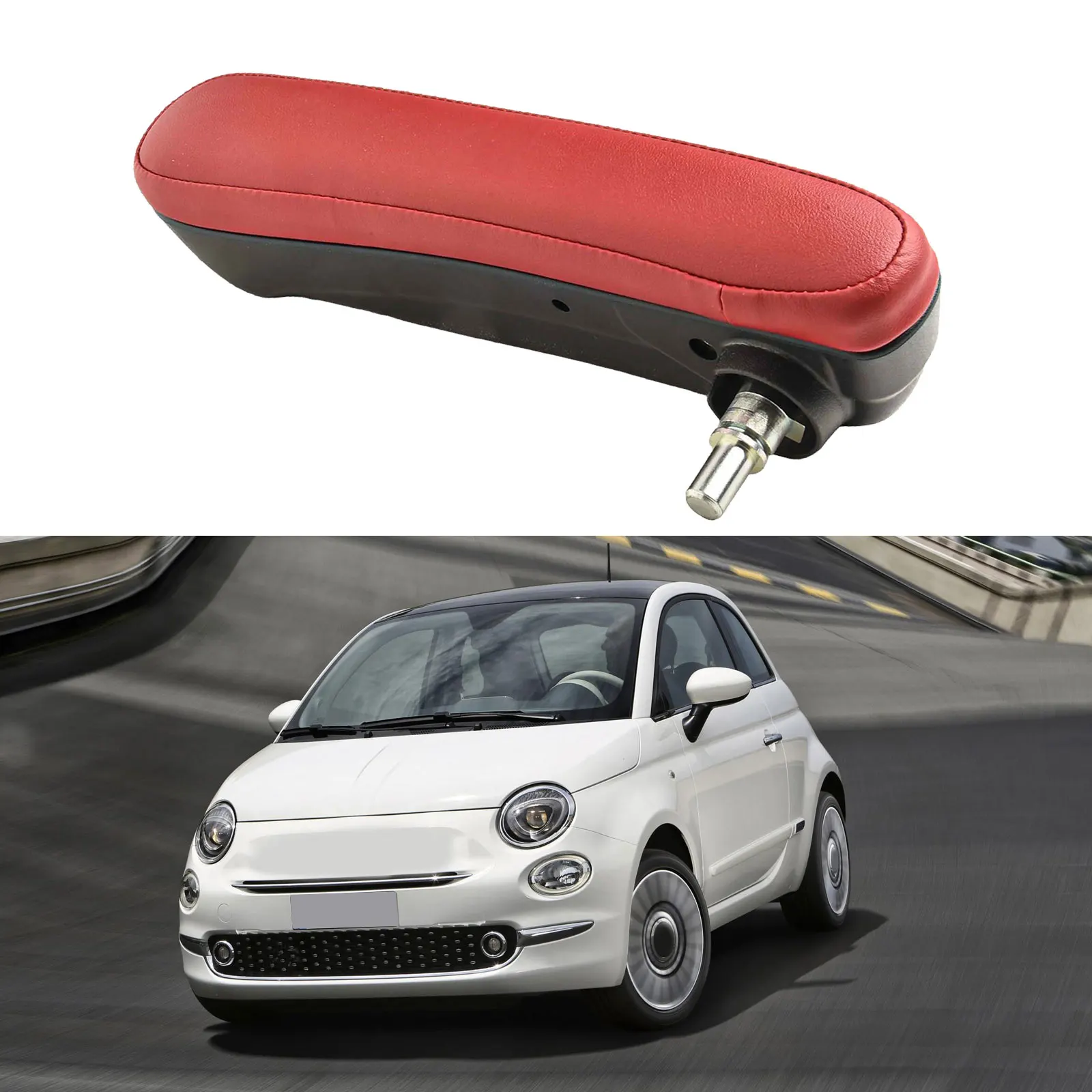 

For FIAT 500 Left Inboard Front Seat Armrest Compatible with Models from '16 to '19 Quick Installation OEM '6BV31KRLAA'
