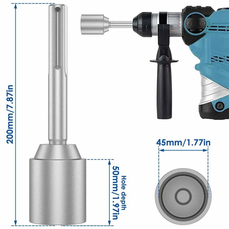 a58z-embout-de-percage-pour-tige-de-terre-45-mm-en-acier-robuste-resistant-a-l'usure-compatible-avec-divers-embouts-de-perceuse