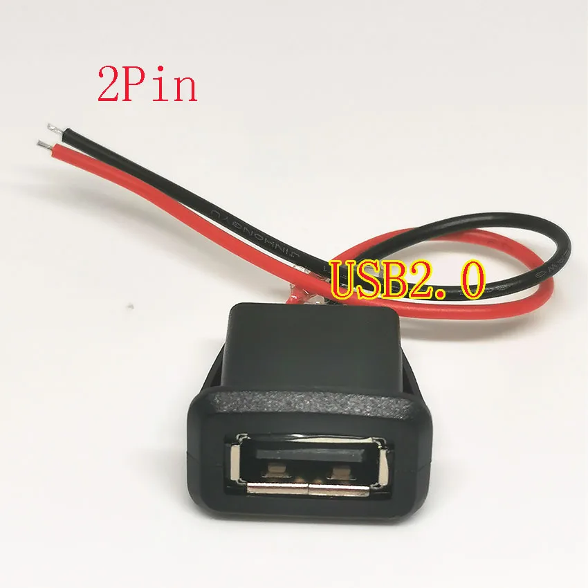 1 ~ 5 pz 2 Pin 4 Pin USB 2.0 Jack di alimentazione femmina 2 P 4 P USB 2.0 porta di ricarica connettore interfaccia dati con cavo presa di ricarica USB