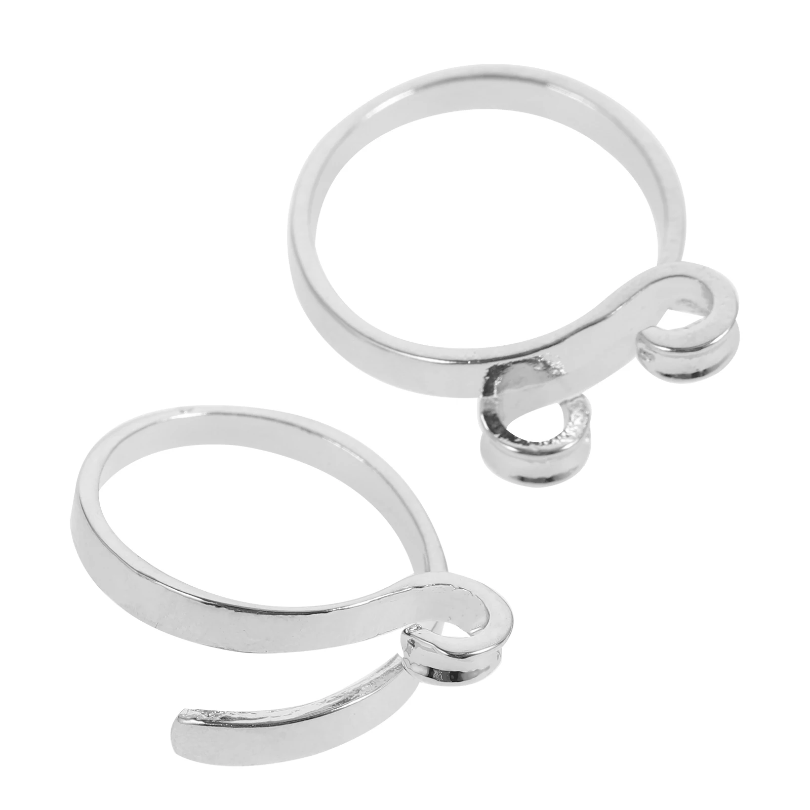 

2 Pcs Golden Adjustable Knitting Crochet Rings Single Double Head Alloy Material Long Use Yarn Guide Finger Decor Craft Sewing