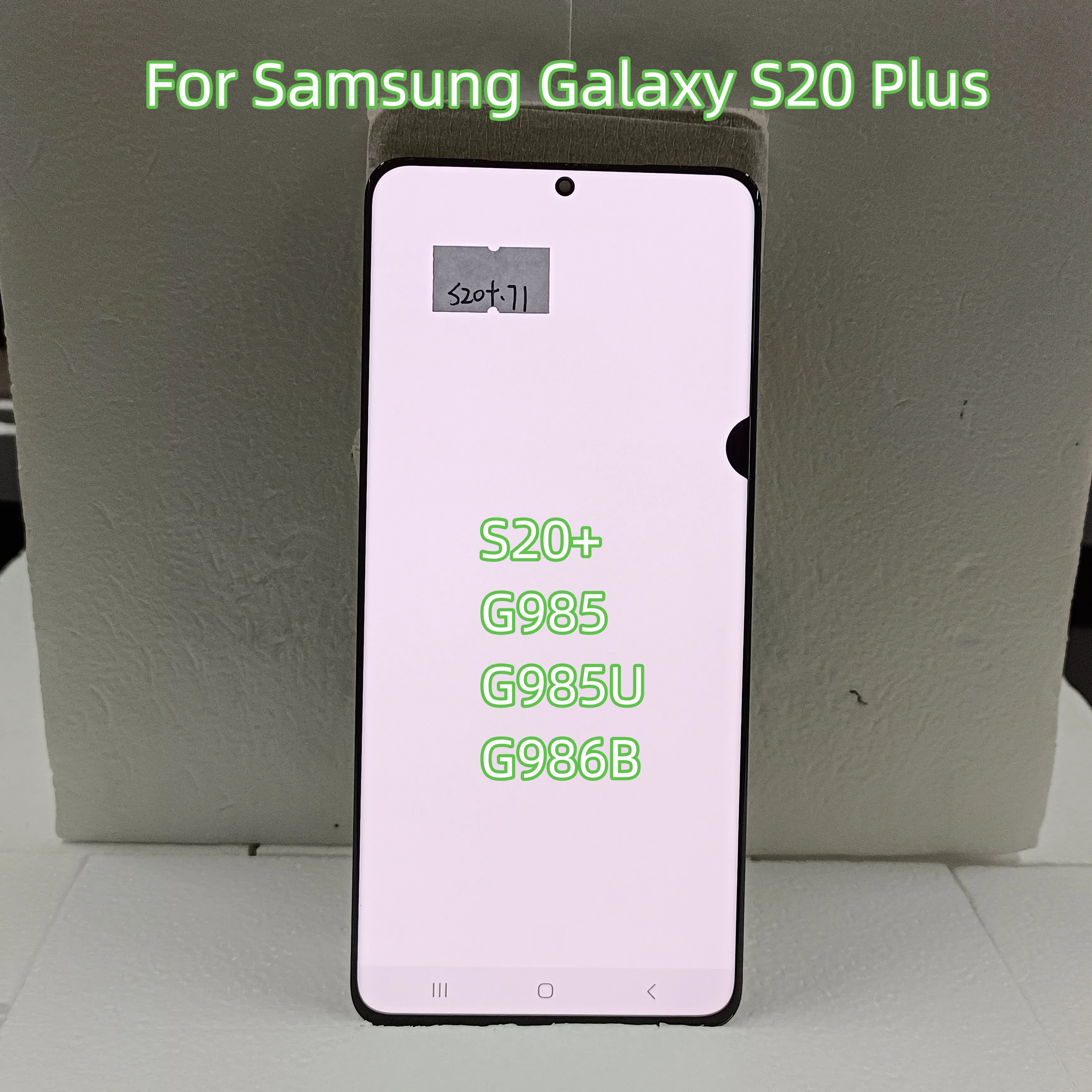 

High Quality AMOLED Display For Samsung Galaxy S20 Plus Frontal Lcd S20+ Sm-g985f/ds G986b G985 Display Touch Screen，with Line