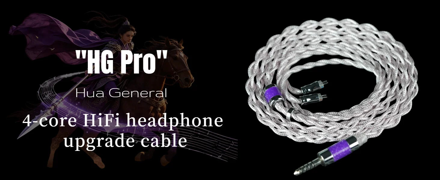 XINHS HG Pro HiFi-Kopfhörer-Upgrade-Kabel, 3,5 mm, 4,4 mm, 0,78 mm, 2-polige rhodiumbeschichtete Steckerstifte, kompatibel mit MOONDROP ARIA 2 LAN II – Detail 1