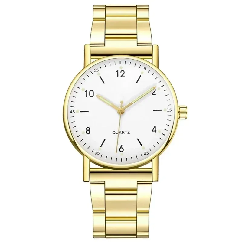 Lichtgevende horloges Luxe dameshorloges Reloj Mujer Eenvoudige quartz-horloges Roestvrij stalen horloge Reloj Часы Жukus Rotterdamру Ett