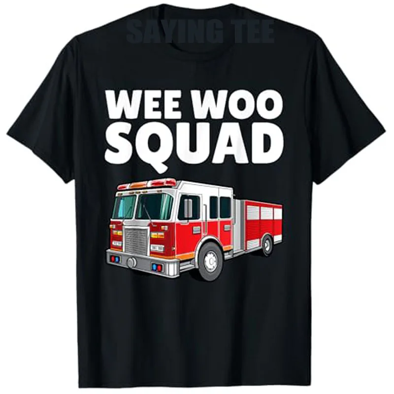 Funny Firefighter Art for Men Women Kids Fire Truck Fireman T-Shirt Firefighting Lovers and Fire Department Workers Apparel Gift