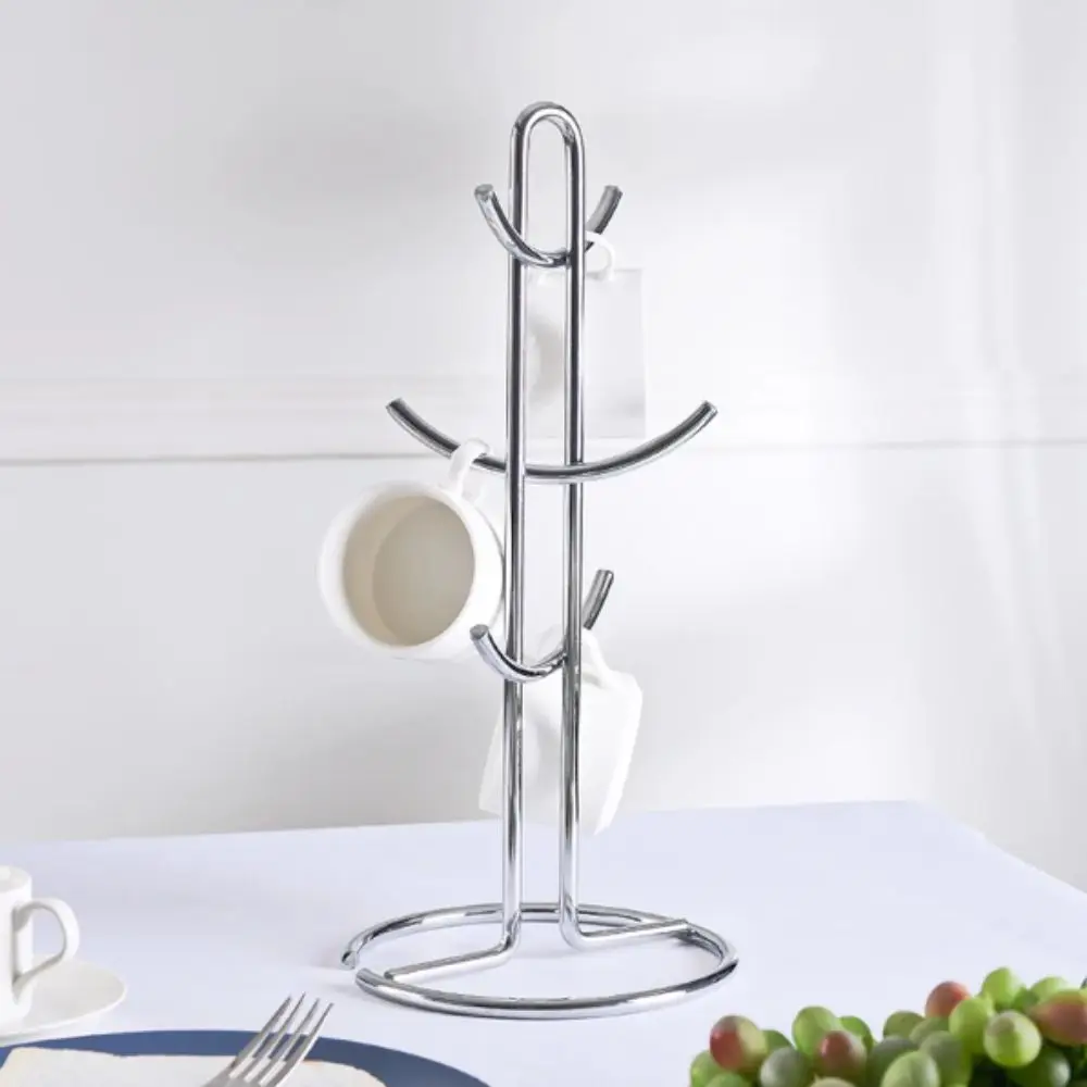 

Stainless Steel Water Cup Rack Modern Style Hanging Design Coffee Cup Holder Creative Design High Quality Teacup Holder