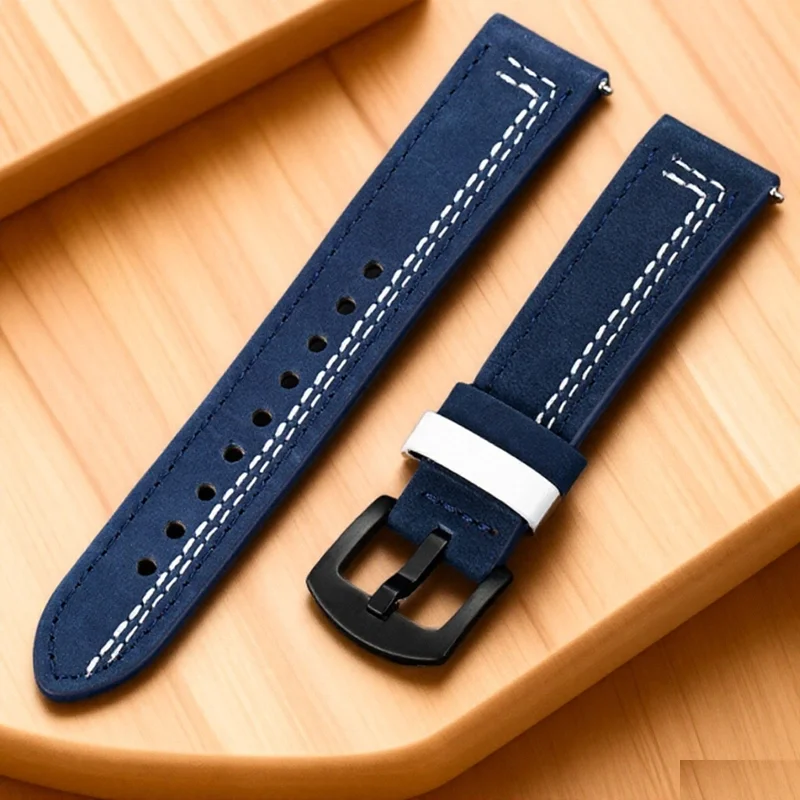 20mm 22mm Uhrenarmband Retro Lederarmband für Samsung Galaxy Uhr 7 6 5 4 40 44mm Armband für Huawei Uhr GT2/GT3 42mm 46mm