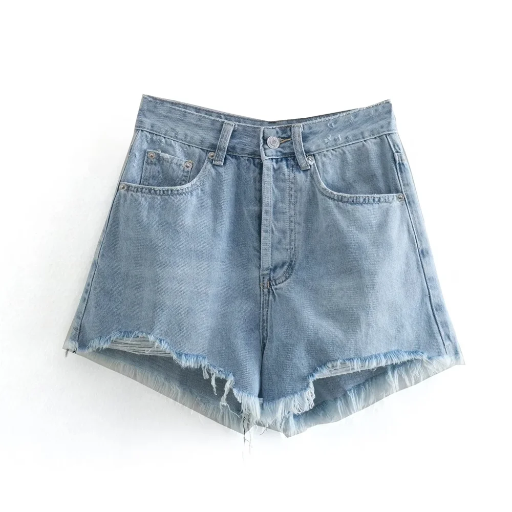 2025 Taop&Za Womens Shorts Stylish Distressed Denim Designs in Multiple Shades Ideal for Effortless Summer Fashion