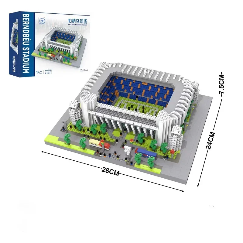 Princes Park Football Stadium Building Blocks Toy Creative Sports Arena Architecture Printed Assemble Bricks Toys Birthday Gifts