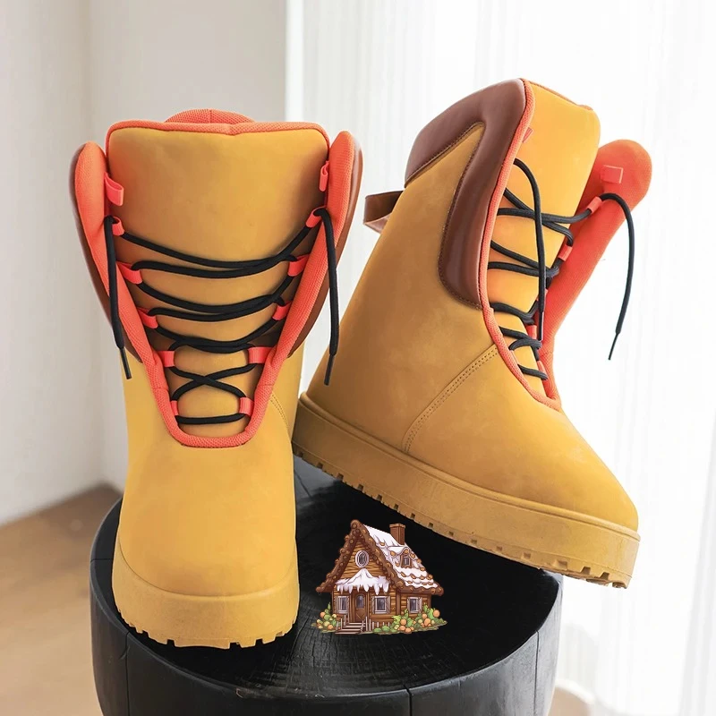

New Autumn Winter Men's High Top Snow Boots Outdoor Street Thickened Cold proof Warm Soft Non Slip Holiday Gifts Men's Long Boot