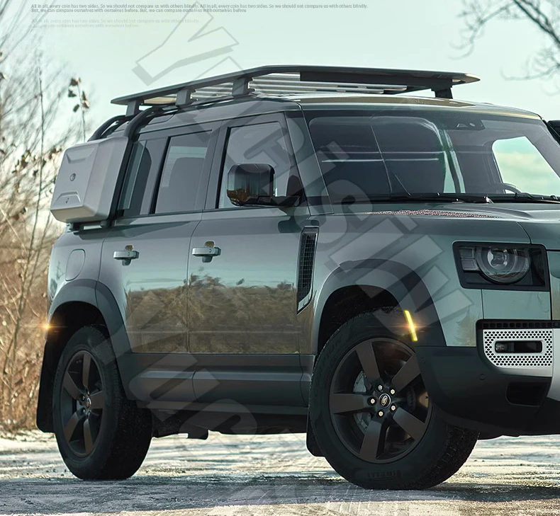 6 sztuk matowych czarnych poszerzających błotników Akcesoria do brwi ze światłami LED pasujące do Land Rover Defender 110 2020-2025