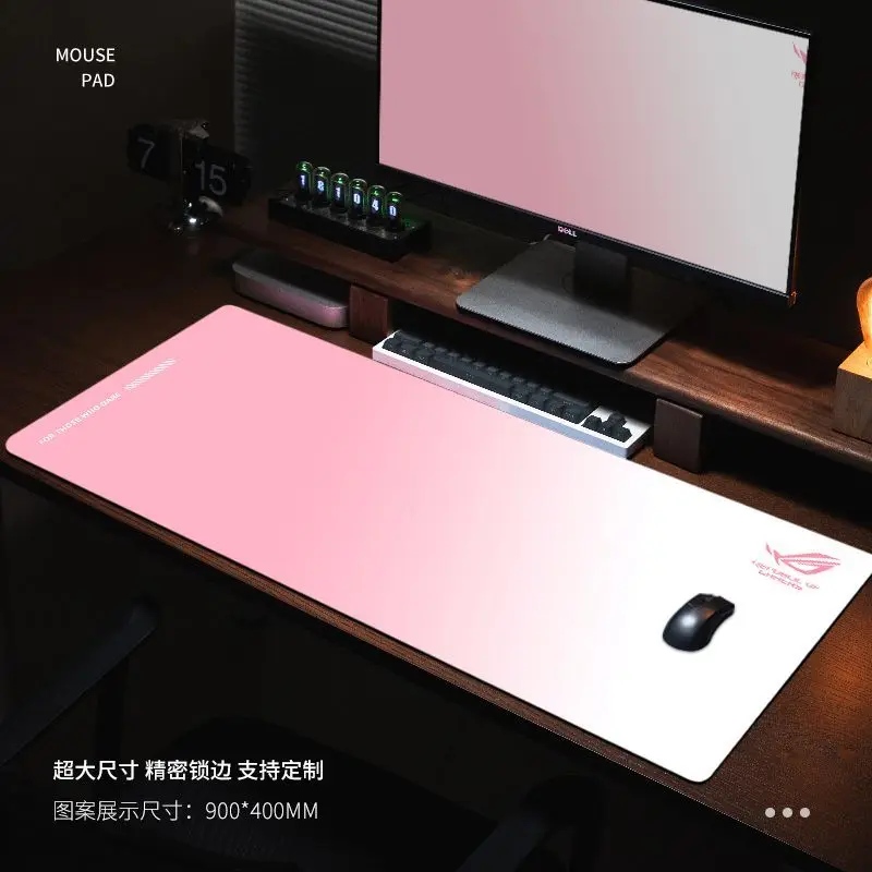 

Кожаный коврик для стола с градиентным дизайном, милый коврик для мыши в стиле Kawaii, водонепроницаемый, нескользящий, маслостойкий, из ПУ, для офисного стола