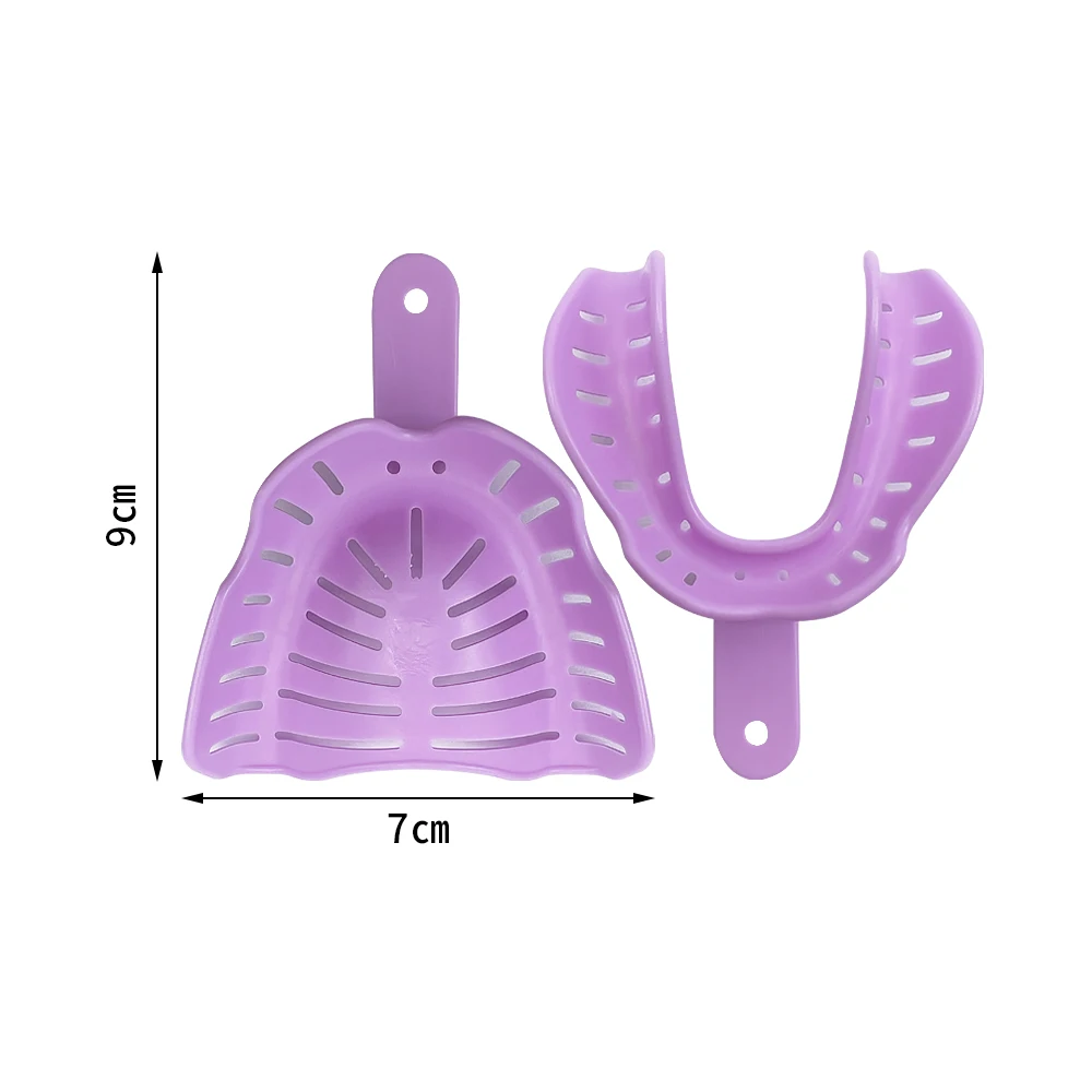 6pcs/set Dental Impression Plastic Tray Colorful Teeth Holder Oral Care Tools Dentistry Laboratory Materials S/M/L