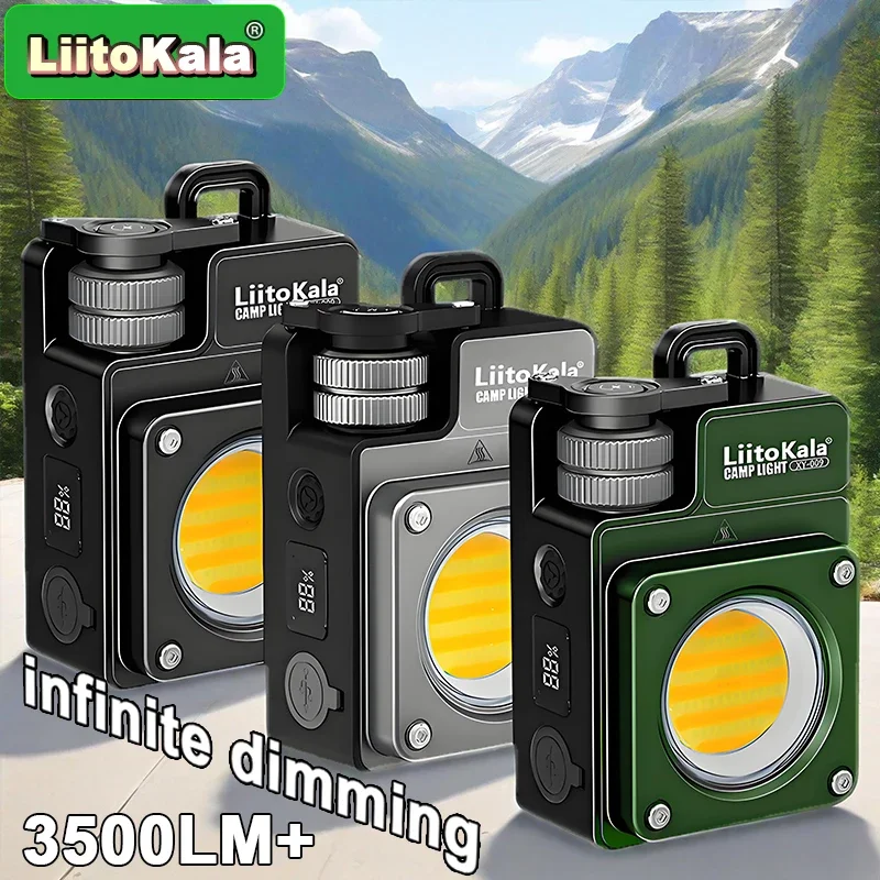 

5pcs LiitoKala 3500LM infinite dimming camping light work light 2700K-6900K color temperature suitable for outdoor camping