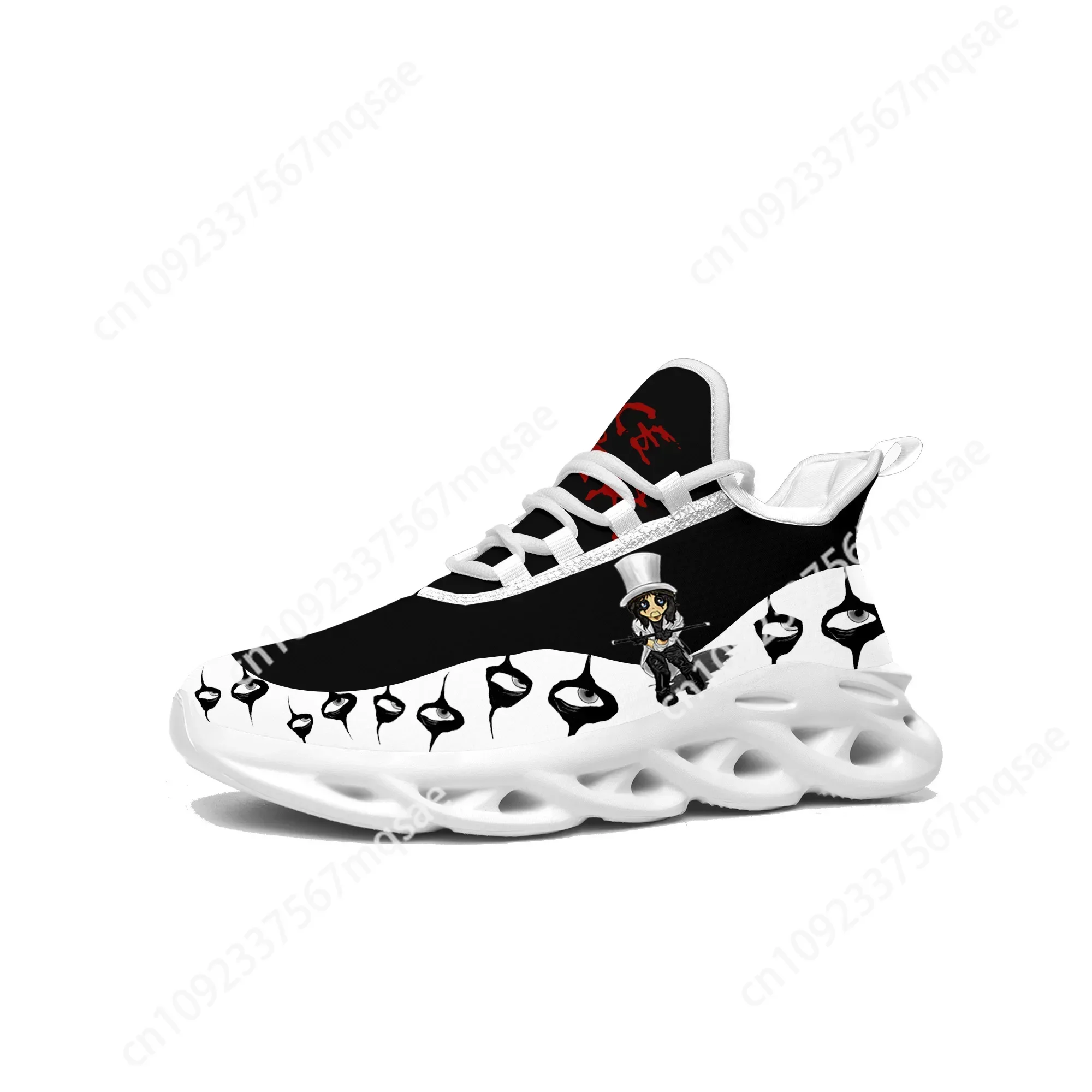 

Alice Cooper Flats Sneakers Mens Womens Rock Singer Pop Sports Running Shoe Sneaker Lace Up Mesh Footwear Tailor-made Shoe White