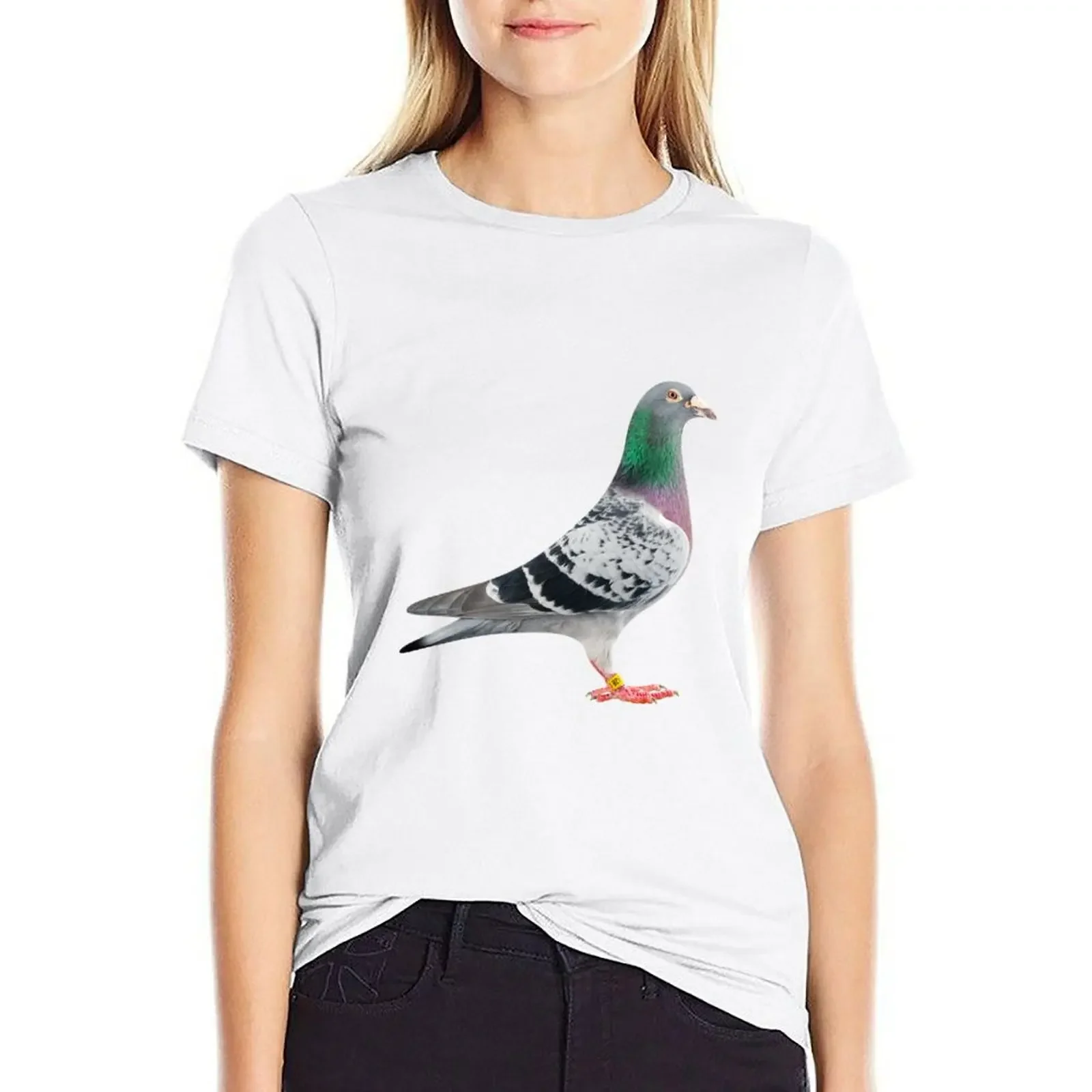 

Racing pigeon T-shirt animal print shirt for girls shirts graphic tees graphics oversized t shirts for Women