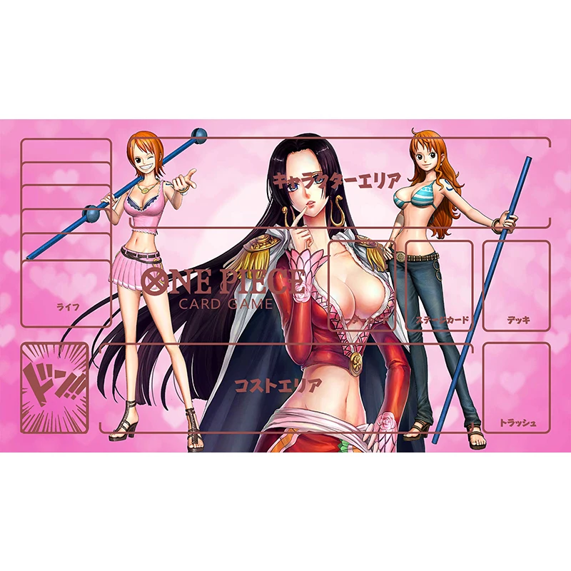 OPCG One Piece Luffy Zoro Hancock Board Game Card Mat Anime Peripheral Collectible Card Protective Mat Boy Toy Gift 60X35CM