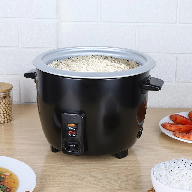 220V White Pot Style Mini Rice Cooker Food Steamer Multi Cooker Nonstick Steam Tray Tempered Glass Lid Easy Cleanup