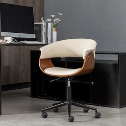 Nordic Luxury Solid Wood Gaming Chair Office Furniture Office Chairs Leather Multi-function Swivel Chair Lifting Computer Chairs